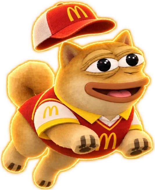 The dog jumping with a big smile, cap flying off